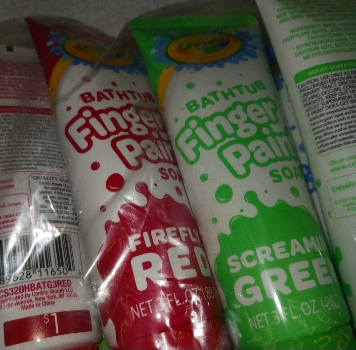 Crayola Bathtub Fingerpaint Soap. Pink Green Blue Red Purple Lot Of 10. New
