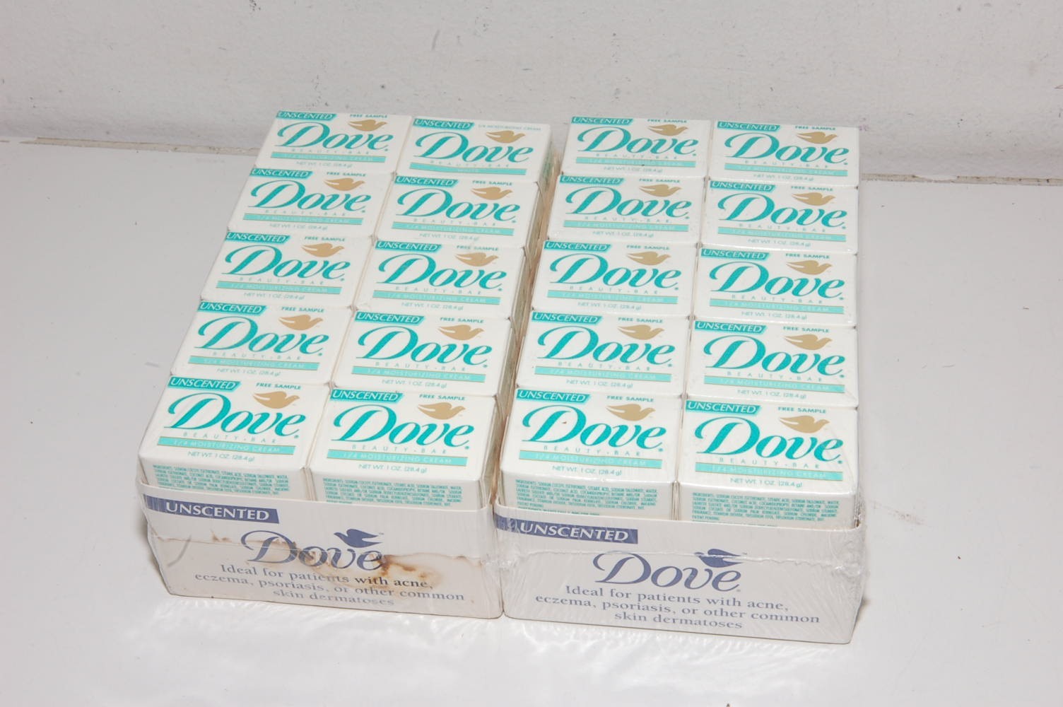 40x Vintage Dove Beauty Bar Unscented 1/4 Moisturizing Cream Soap 1 oz 1996