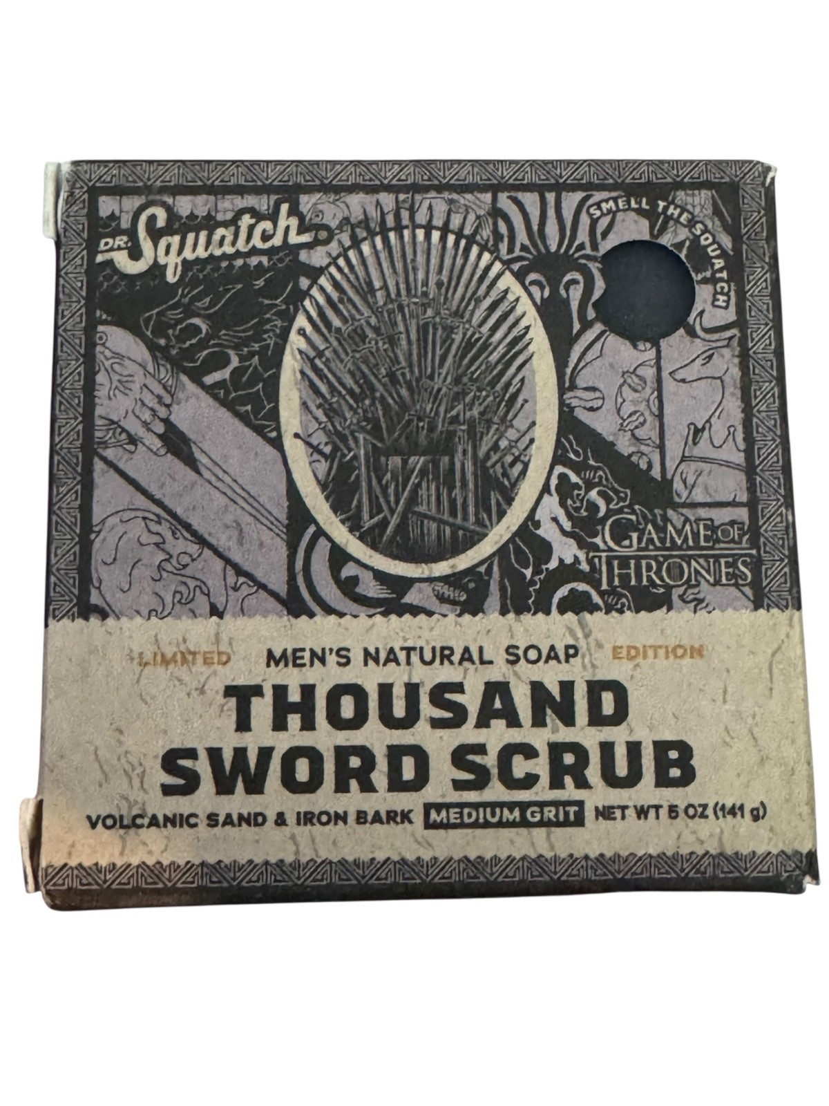 DR. SQUATCH Men’s All Natural Bar Soap -Thousand Sword Scrub -5oz (NEW-Lot of 2)