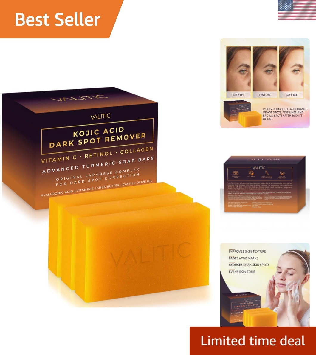 Revitalizing Kojic Acid Soap Bars with Turmeric & Retinol – Brighten & Nourish