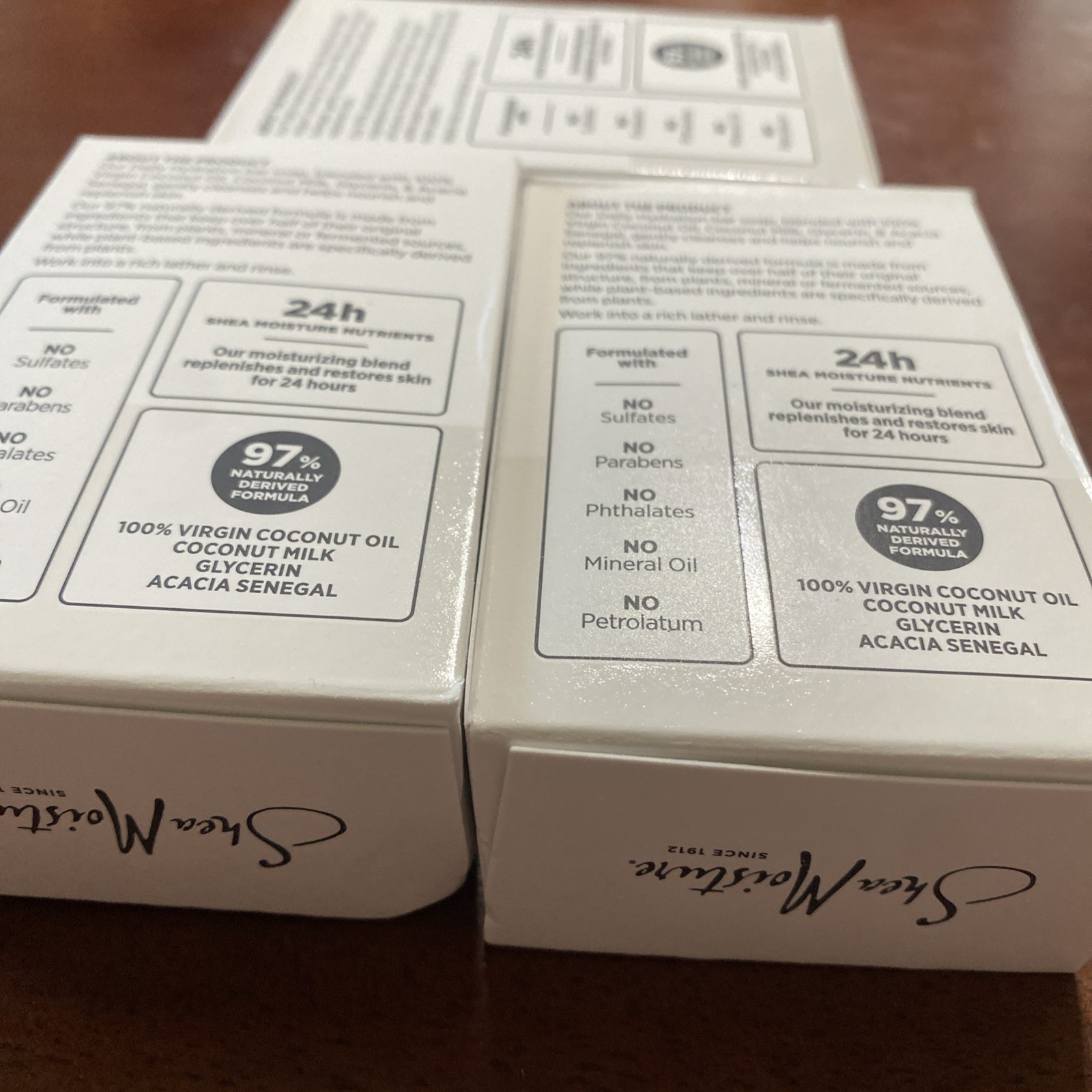 Shea Moisture 100% Virgin Coconut Oil Daily Hydration Bar Soap 8 oz Lot Of 3