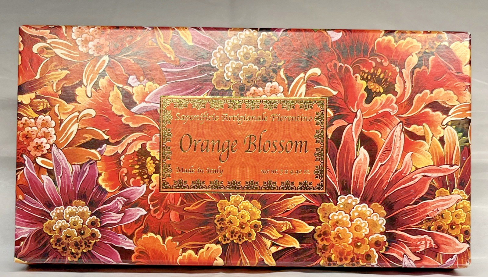 Saponificio Artigianale Fiorentino Orange Blossom Bar Soap From Italy 3 x 4.40oz