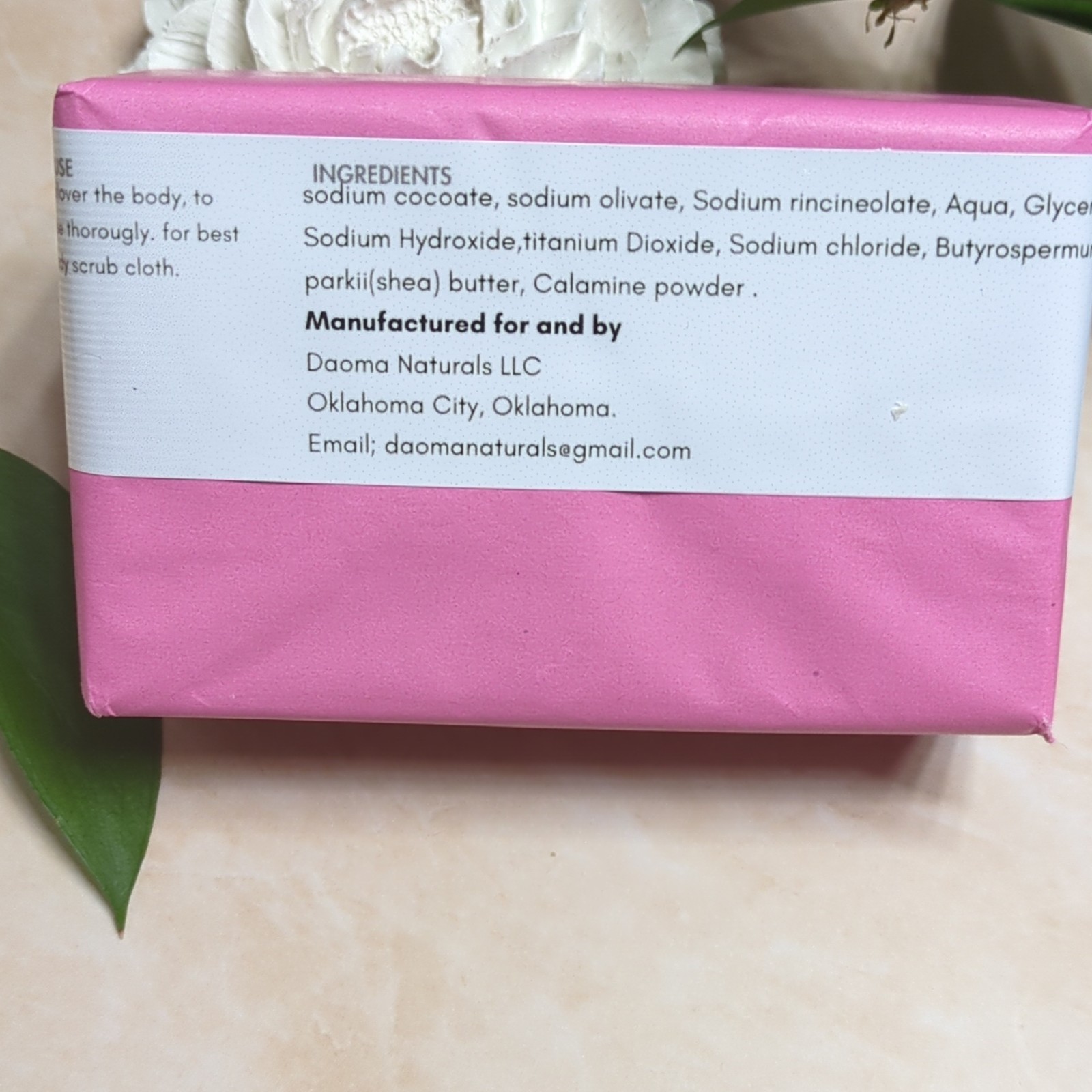 Daoma Naturals Bee Propolis & Calamine Soap Bar 7.5 oz Beige Pink Body Unisex
