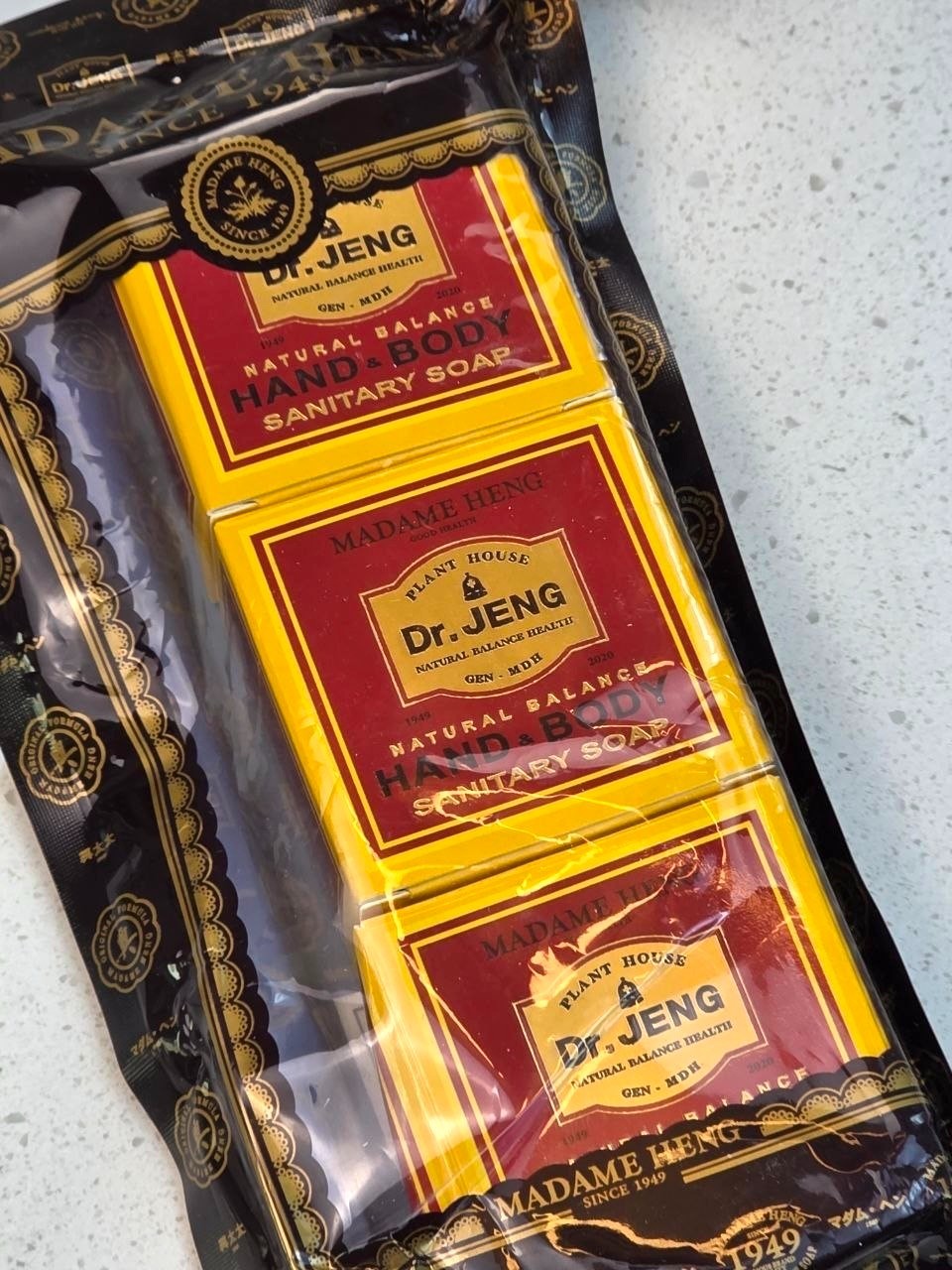 Madame Heng Dr. Jeng Natural Balance Soap Set 3 Bars 50g Hand & Body Thailand