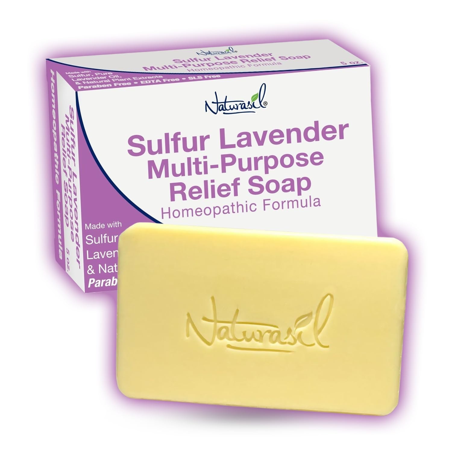 Sulfur Lavender Soap Bar Natural Skin Treatment for Acne, Bug Bites, Warts Tr…