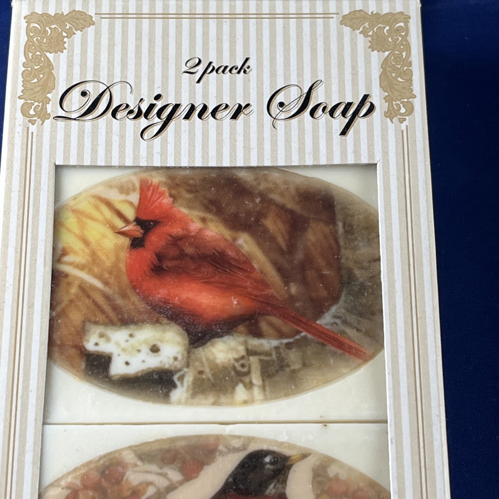Poppy Berries Designer 2 Soap Bars Greenbrier International Floral Design x2pkg