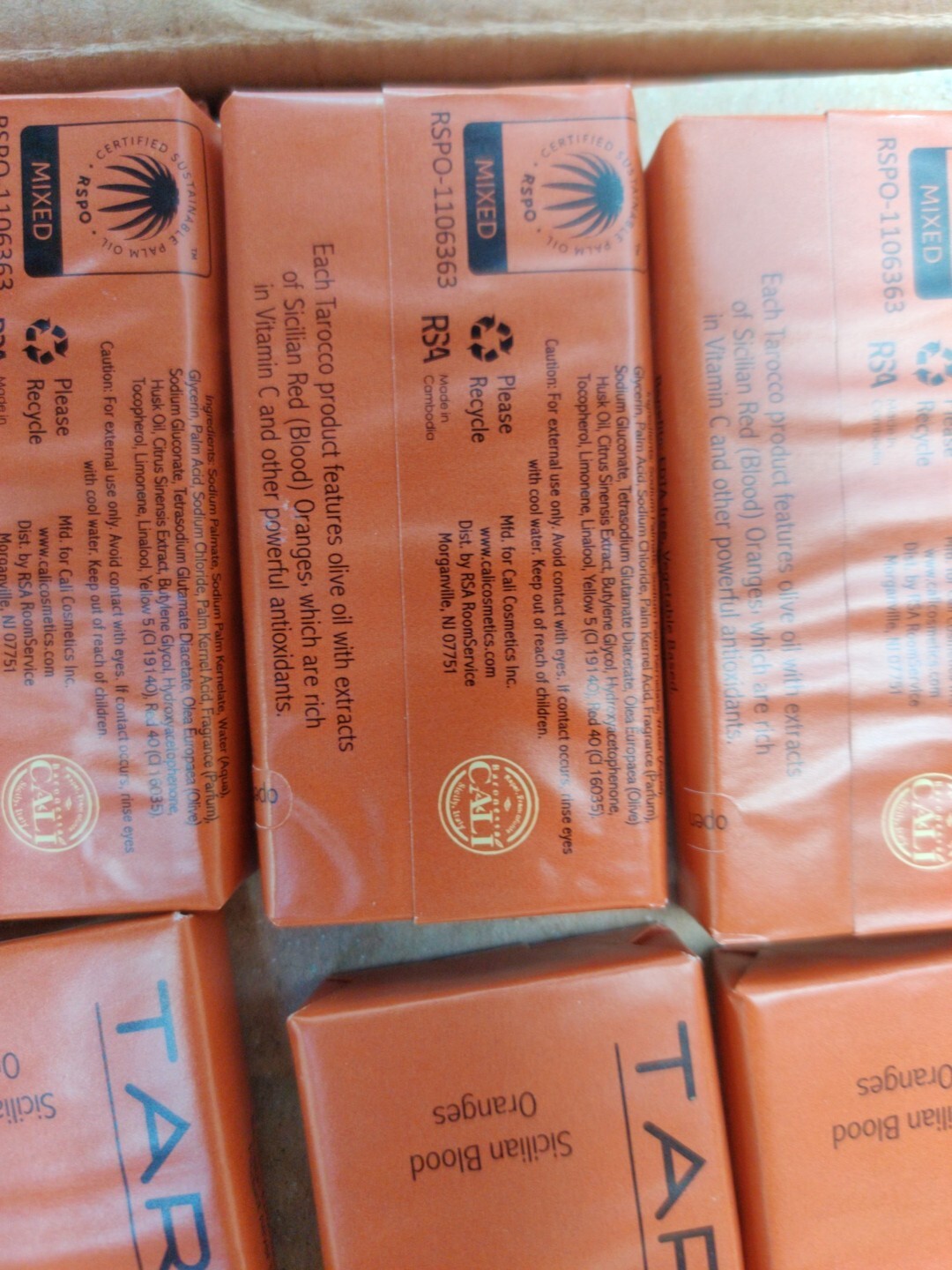 12-TAROCCO SICILIAN BLOOD ORANGES & OLIVE OIL Face & Body Cleanser Soap Bars New