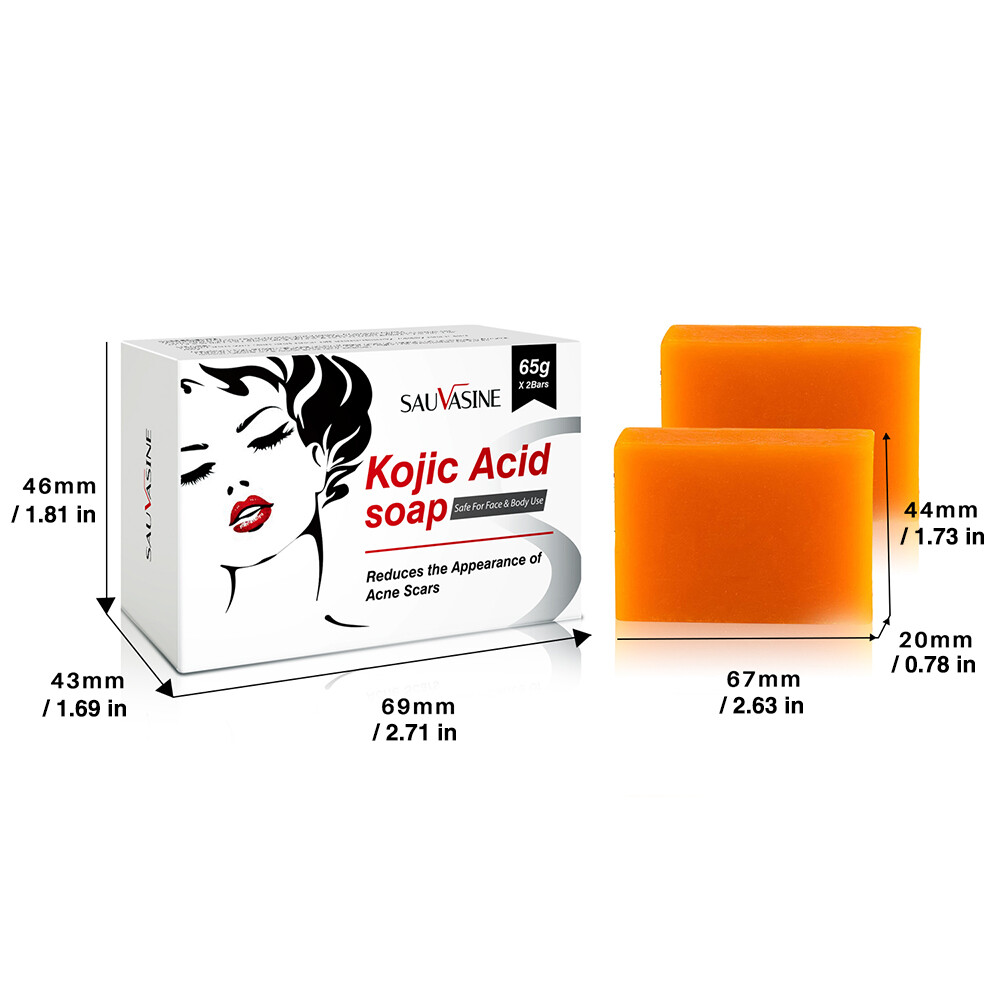 1-5X Kojic Acid Soap Dark Spot Whitening Turmeric Soap Skin Bleaching Lightening