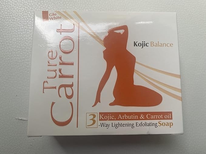 Pure Carrot Kojic Arbutin Exfoliating Body & Face Soap Bar 190g NEW