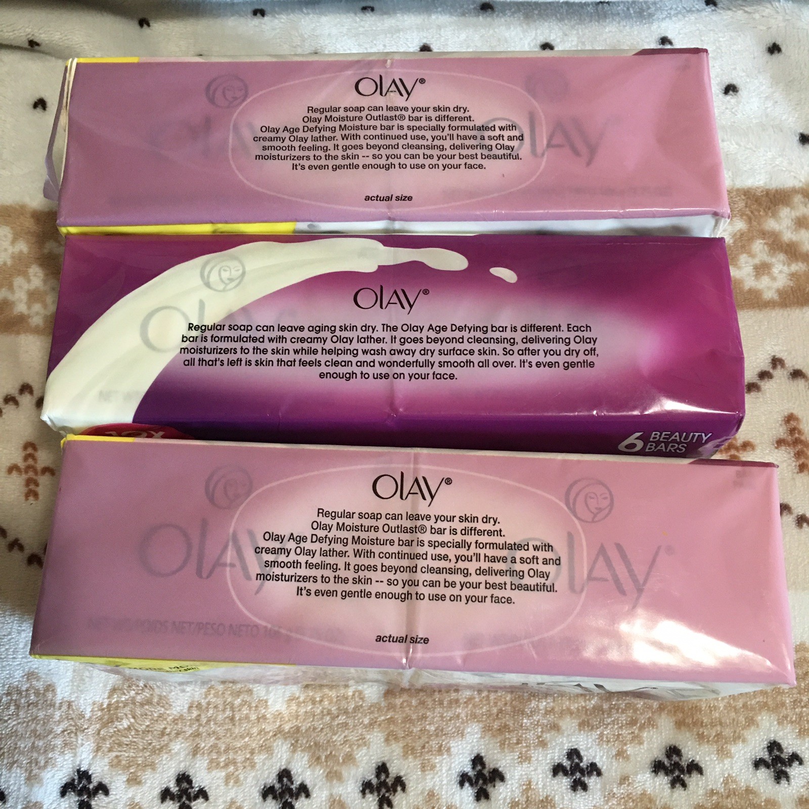 3*** Olay Age Defying Original Formula 6 Beauty Bars 4 oz & 3.75 Oz 18 Bars