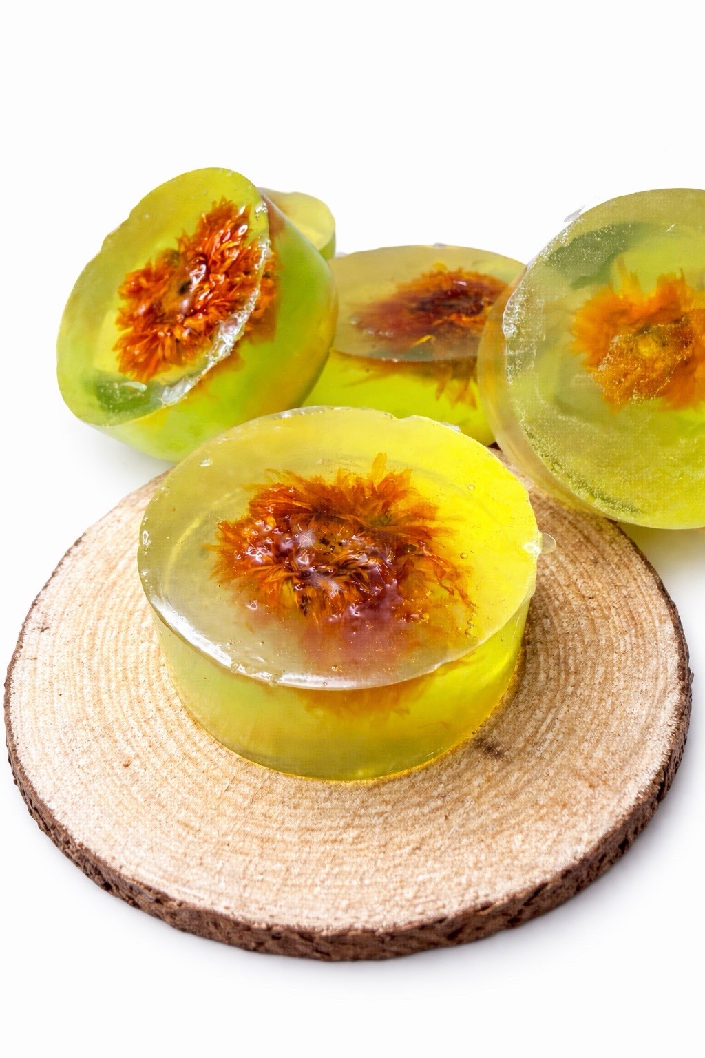 Calendula & Vitamin E Glycerin Soap Set – 3 Handmade Bars