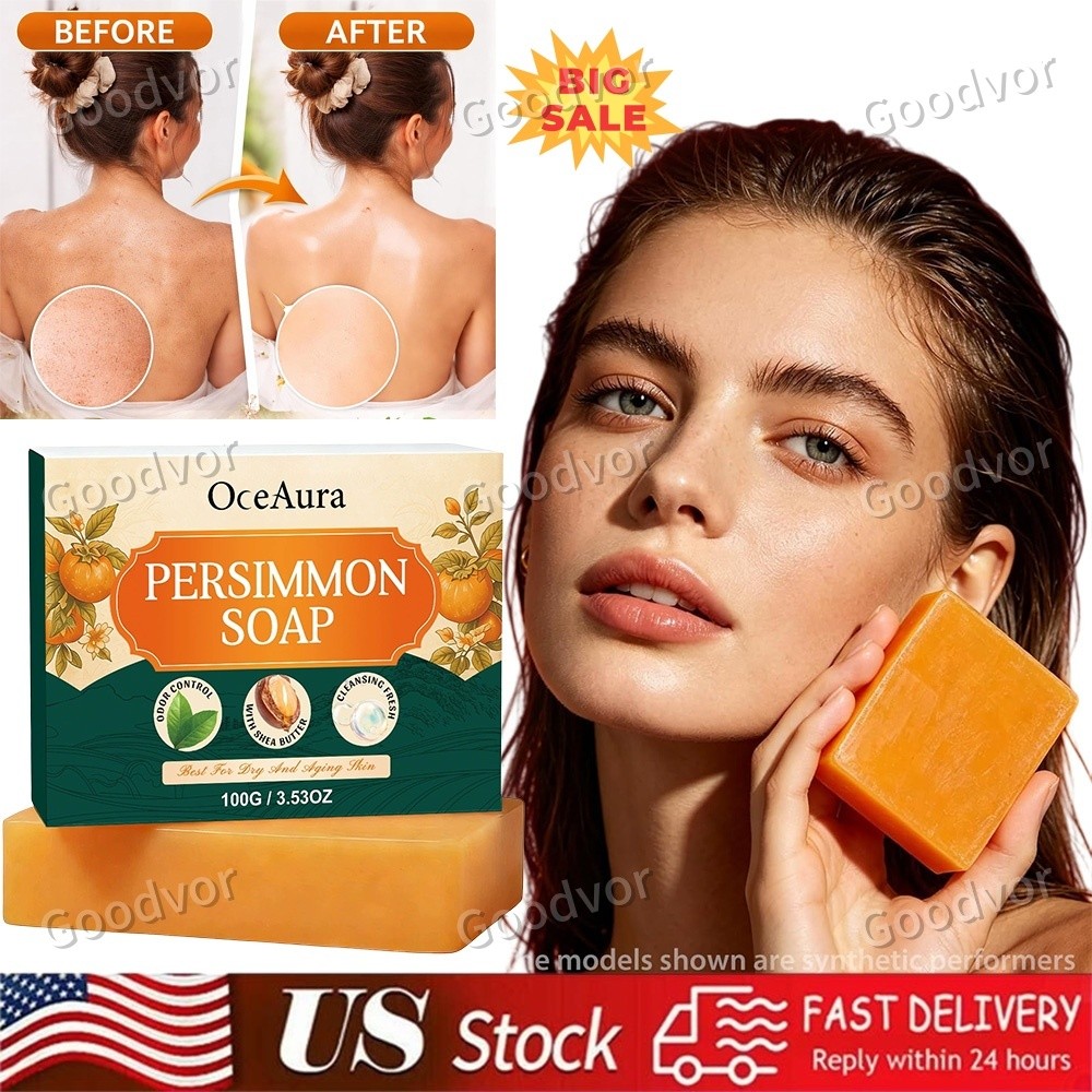 Swarva Persimmon Soap Bar Body Odor Control Deodorant Soap for Men & Women ~HOT