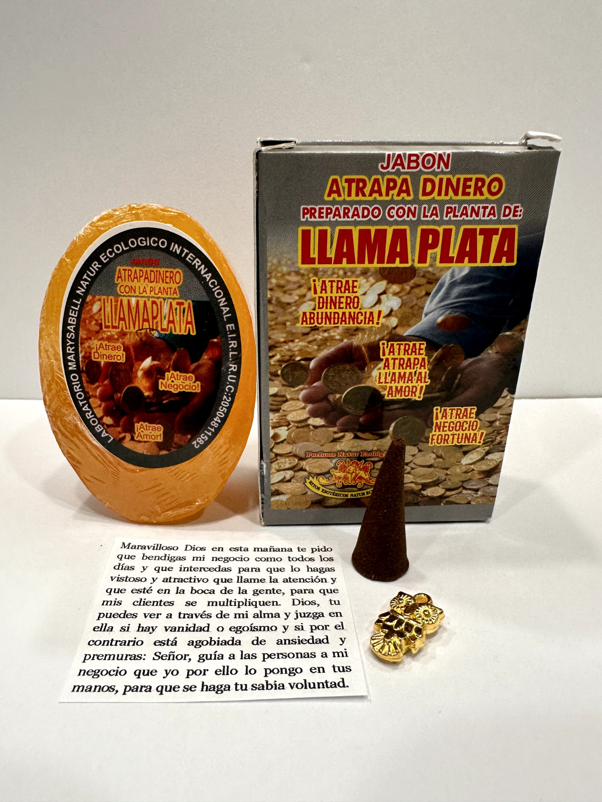 JABON LLAMA PLATA Atrapa llama al dinero cliente GRATIS incienso amuleto oracion