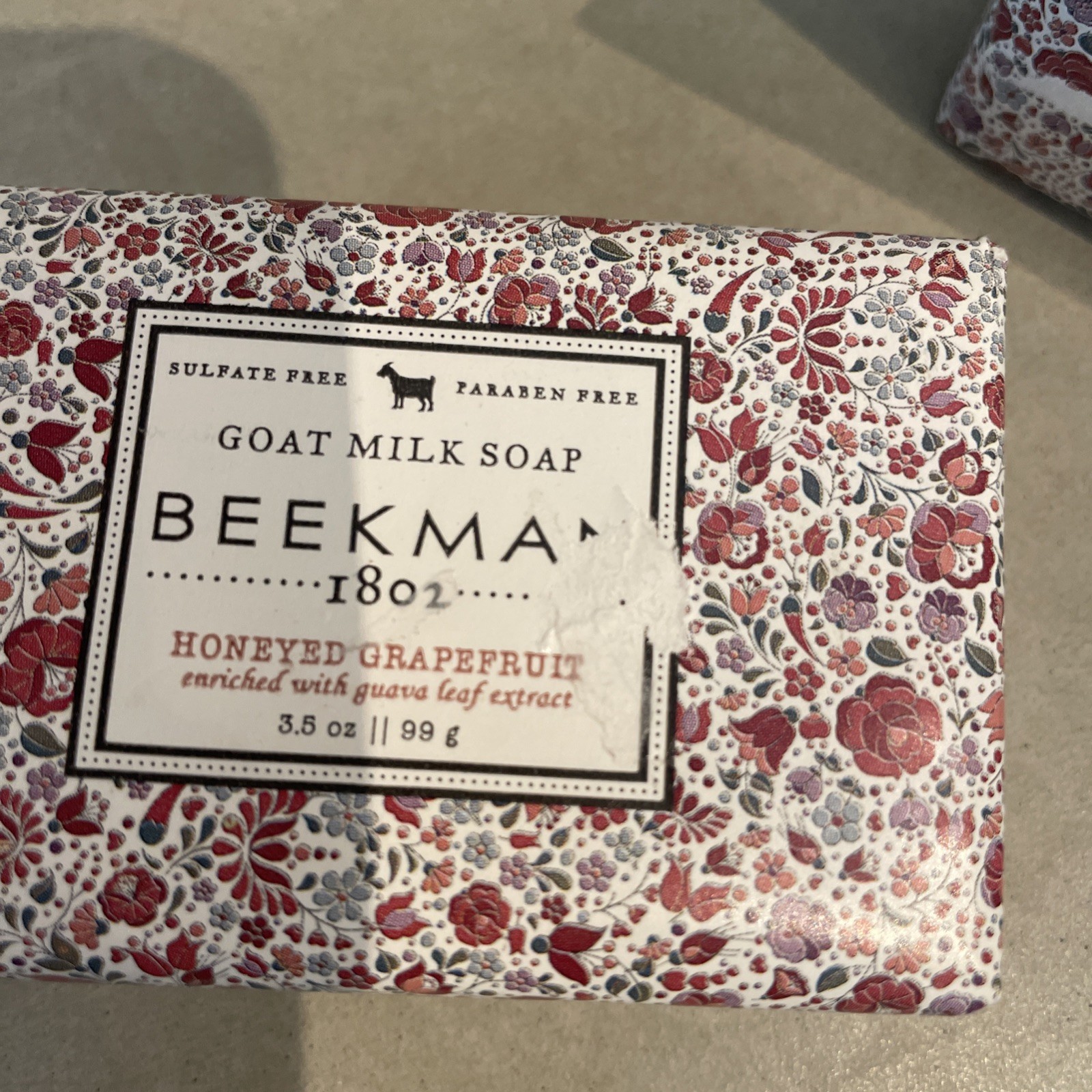 (3) Beekman 1802 Goat Milk Bar Soap Honeyed Grapefruit 3.5 oz. Each – New