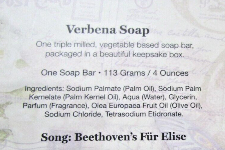 Pooch & Sweetheart EIFFEL TOWER BOX W/SOAP ~Verse on Top of Box~VERBENA SOAP~NEW