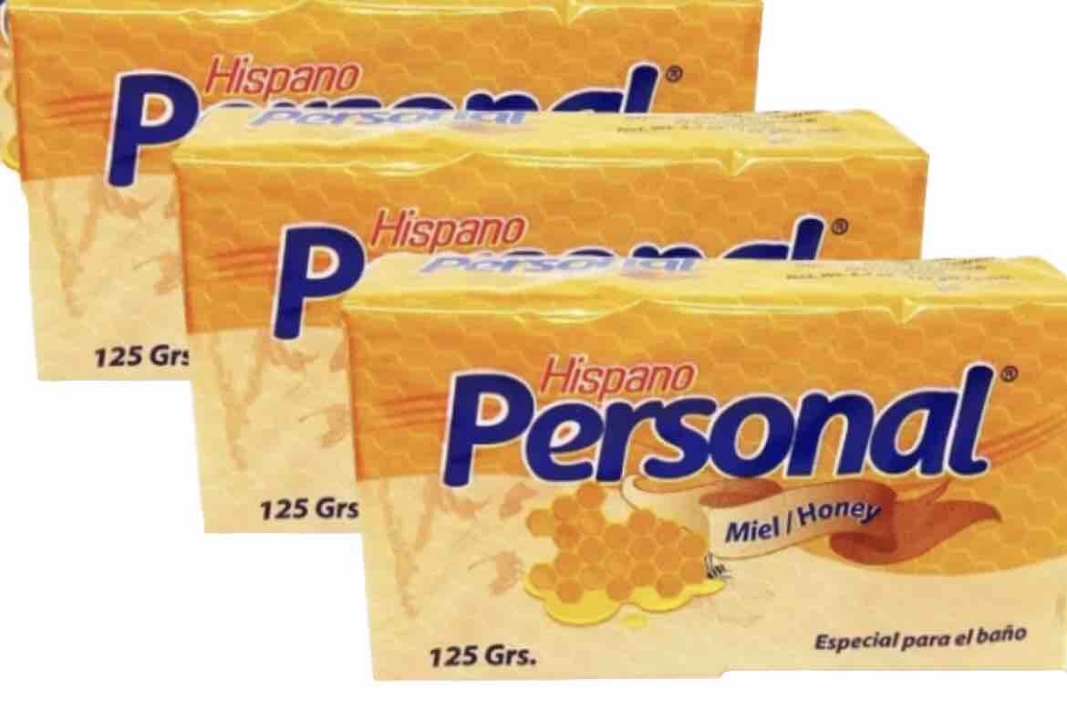 Hispano Personal Miel/Honey Bar Soap 125 Gram – Pack of 3