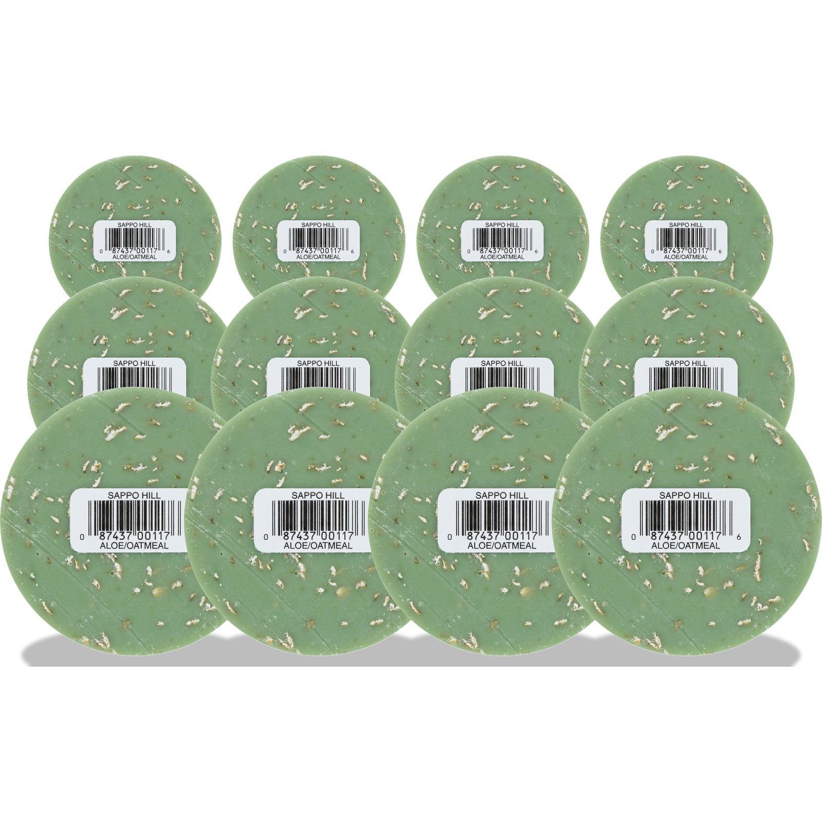 Sappo Hill Glycerine Creme Aloe Oatmeal Soap Bar 3.5 Oz 12 Pack