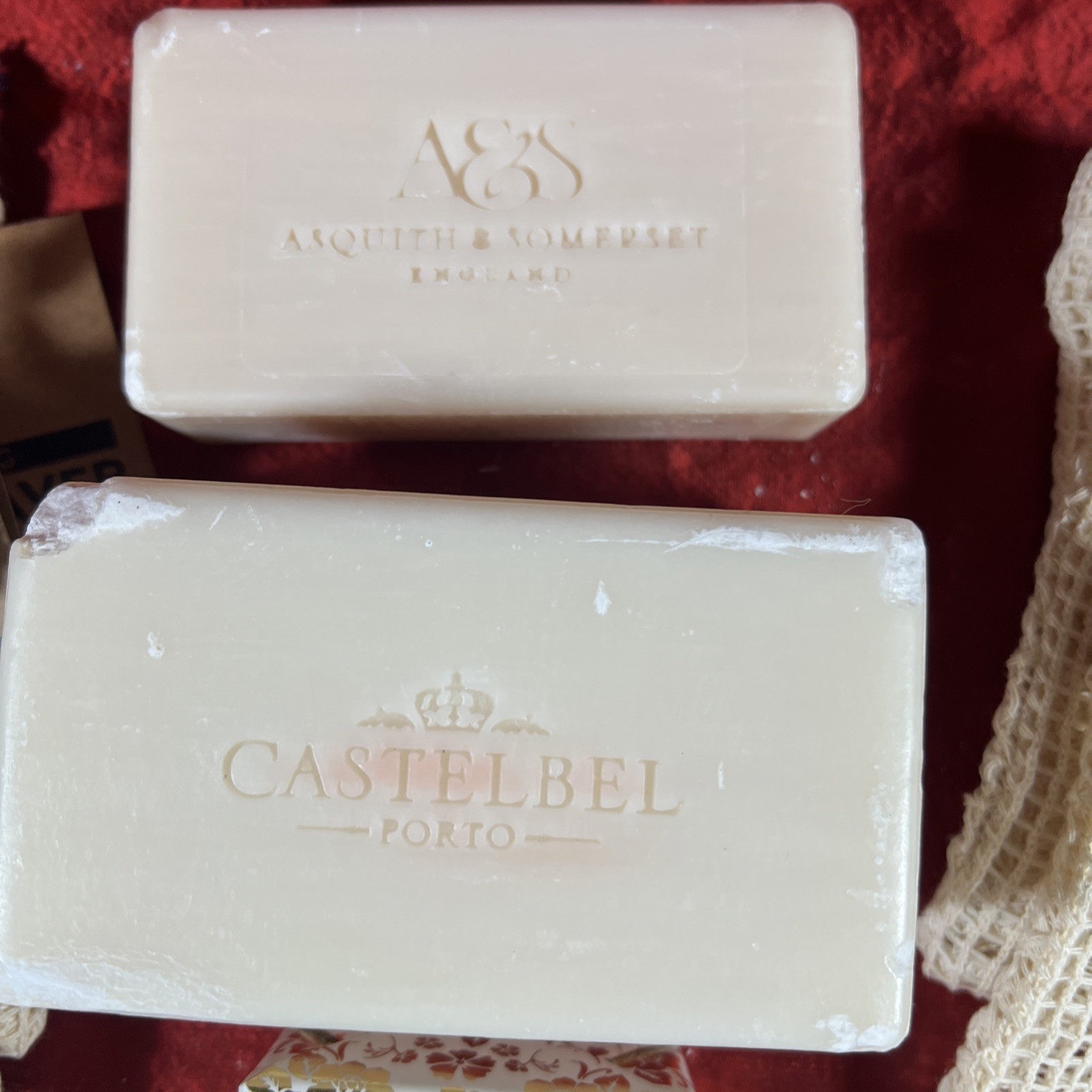 Luxury Import Bar Soap & Organic Shower Bag 12-Piece Mega Bundle Lot