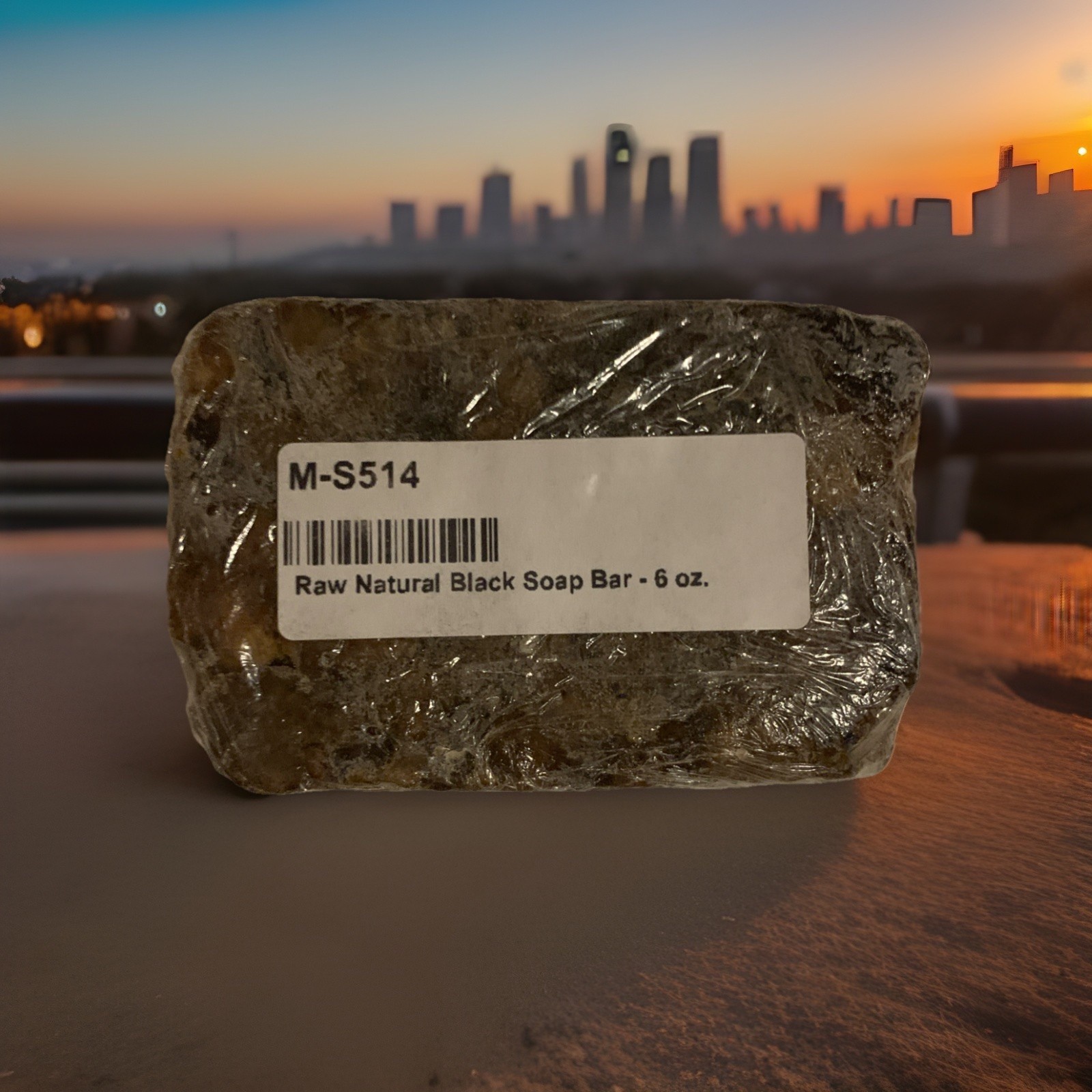 Japanese Lotus Blossom & Sweet Almond Oil Raw African Black Soap Bar 1 Set