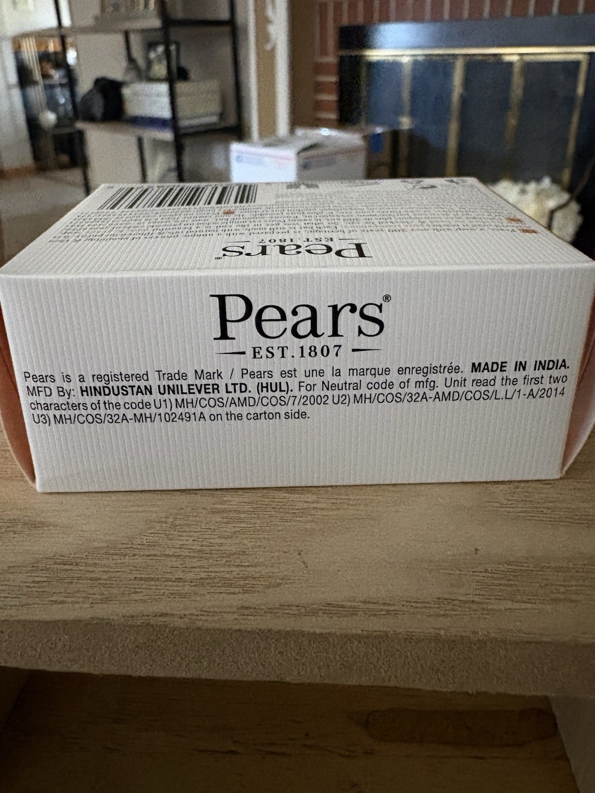Pears Transparent Glycerin Bar Soap Pure & Gentle Original Amber 4.4 Oz