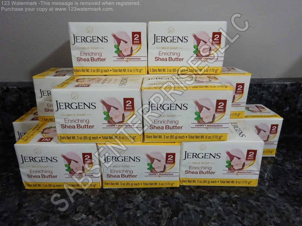 28 Jergens Enriching SHEA BUTTER Bar Soap 3 oz. Moisturizing Bars 14 packs of 2