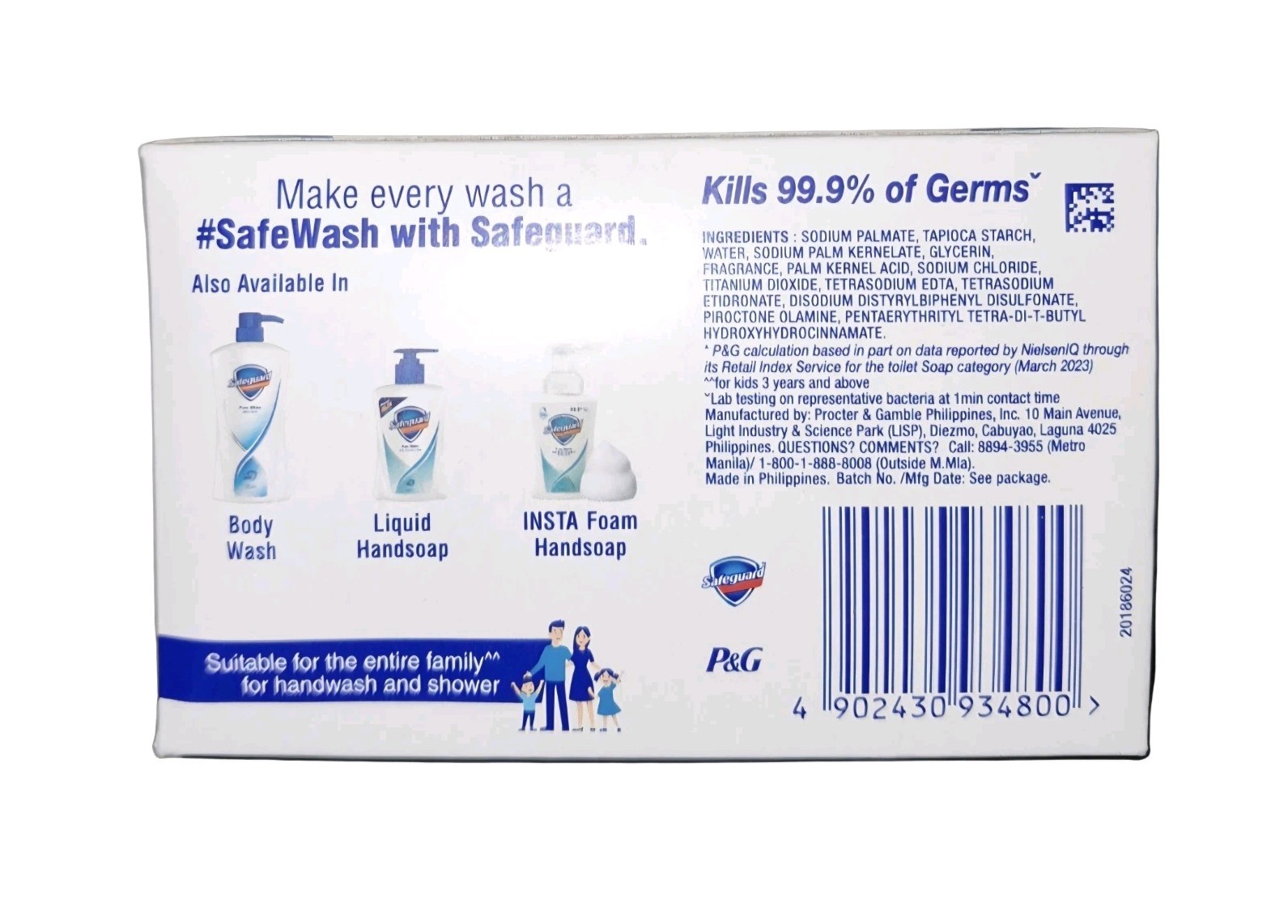 💙 SAFEGUARD 💙 2-BARS 4.4 Oz 🫧 ●FAMILY GERM PROTECTION● 🫧 Pure White Soap 🫧.