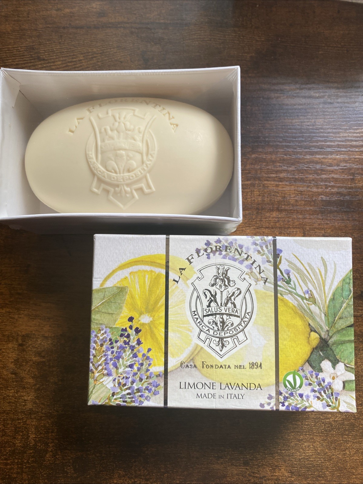 La Florentina Luxury Bar Soap Limone Lavanda Made In Italy 300g