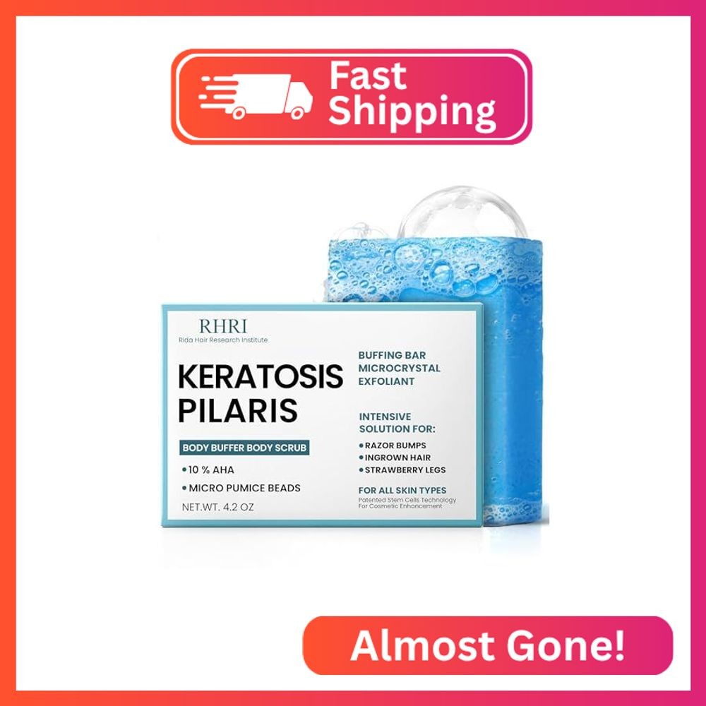 Body Soap for Keratosis Pilaris | Exfoliating Soap Scrub with 10% AHA & Micro Pu