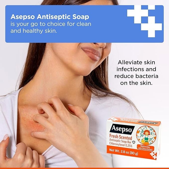 Antibacterial Bar Soap – 4 Pack 80g / 2.8 oz Each – Antiseptic Cleansing Soap…