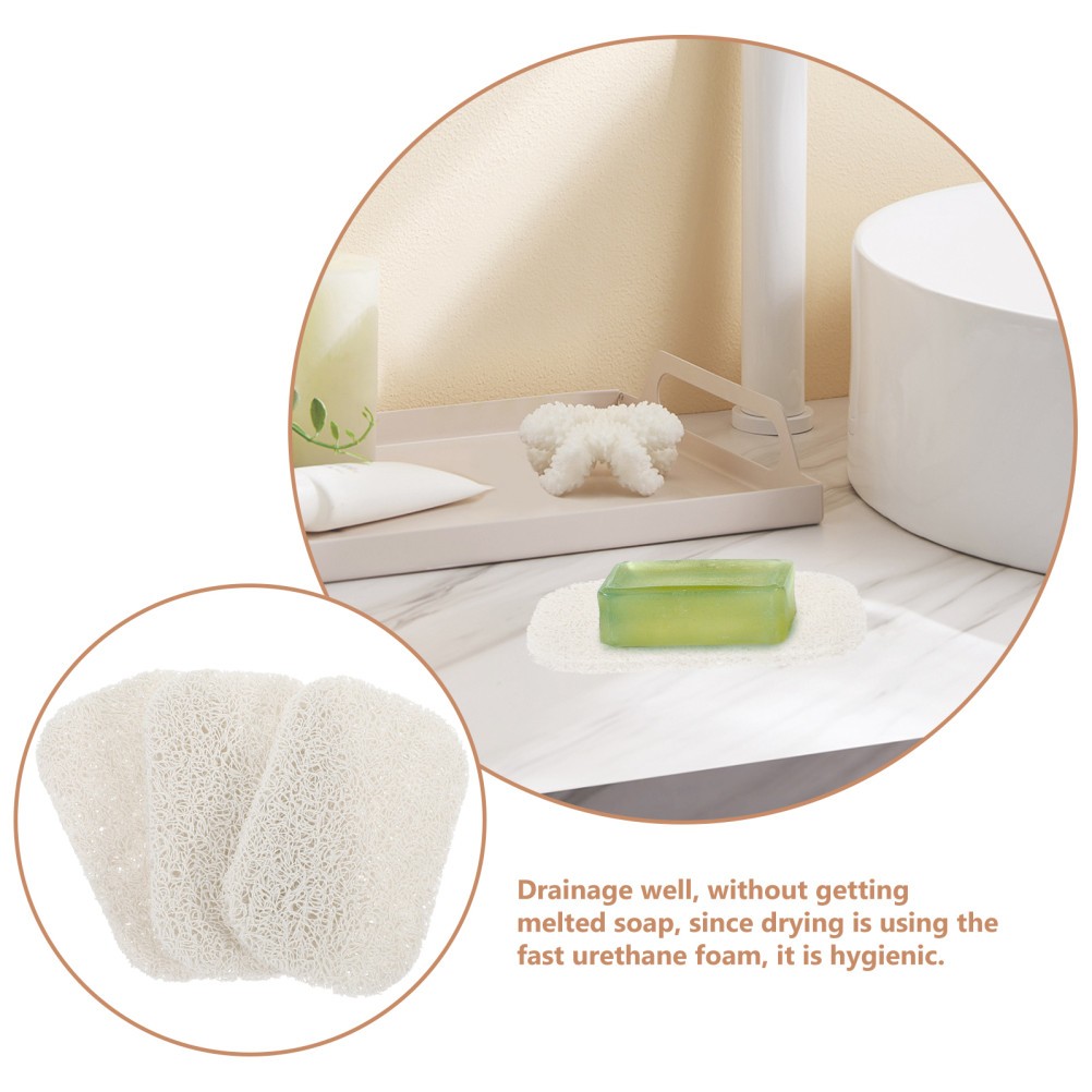 3 Pcs Bath Soap Holder Countertop Sponge Holders Kitchen Cute Cartoon