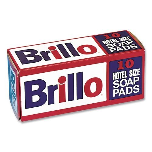 Brillo Hotel Size Soap Pad, 4 x 4, Charcoal/Pink, 10/Box