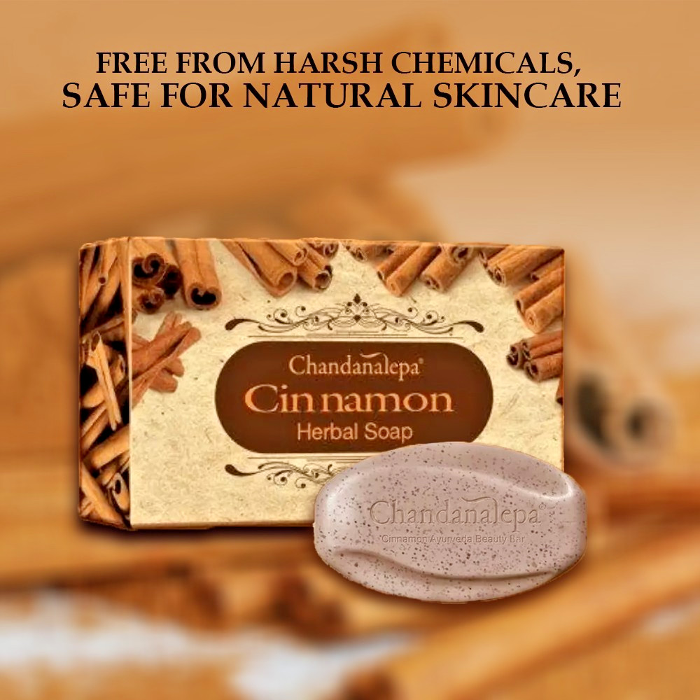 Ceylon Cinnamon Ayurveda Chandanalepa Natural Herbal Soap Skin Care Beauty Bar