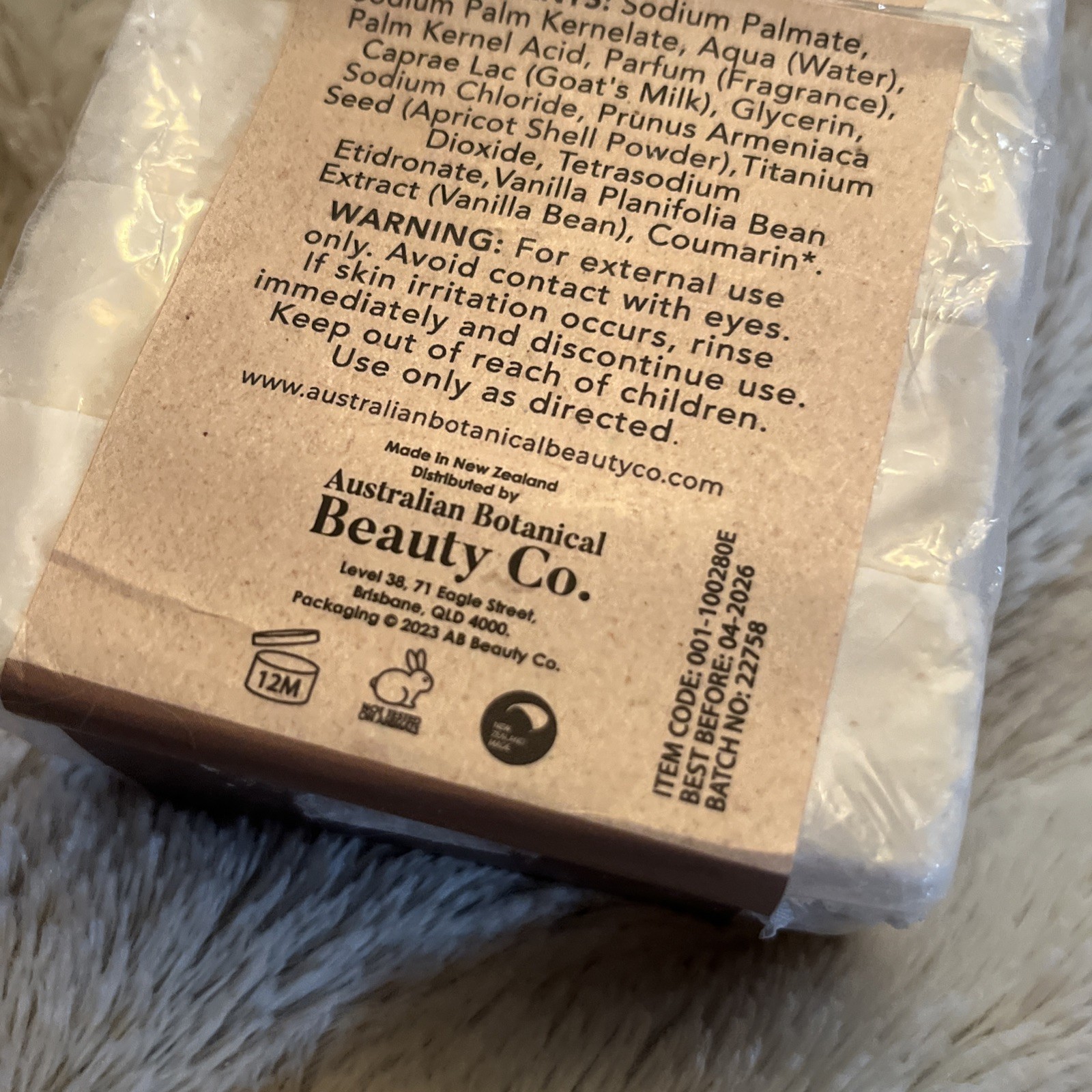 Natural Infusion New Zealand Pure Goat’s Milk W/ Vanilla Bean 5 Soap Bars