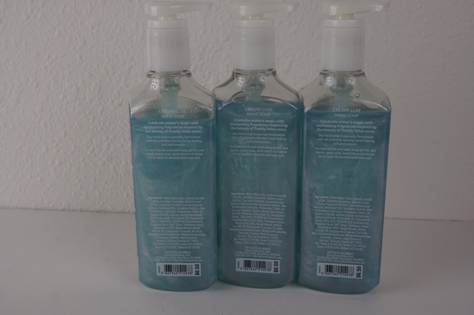 X 3 BATH & BODY WORKS SNOW KISSED CITRUS CREAMY LUXE GEL HAND SOAP