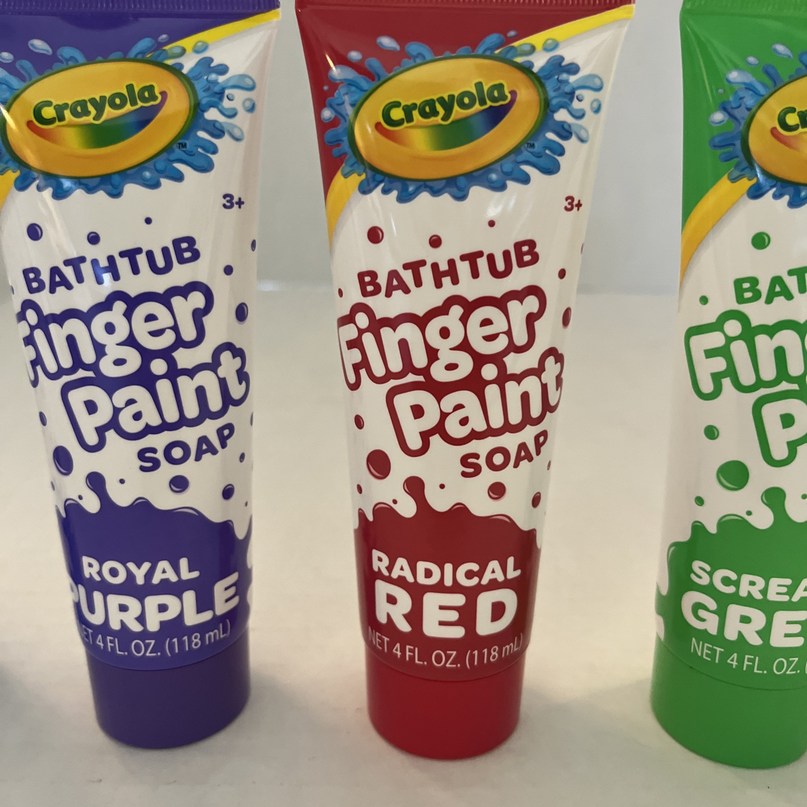 LOT of 5 Crayola Bathtub Finger Paint Soap Red Pink Green Blue Purple