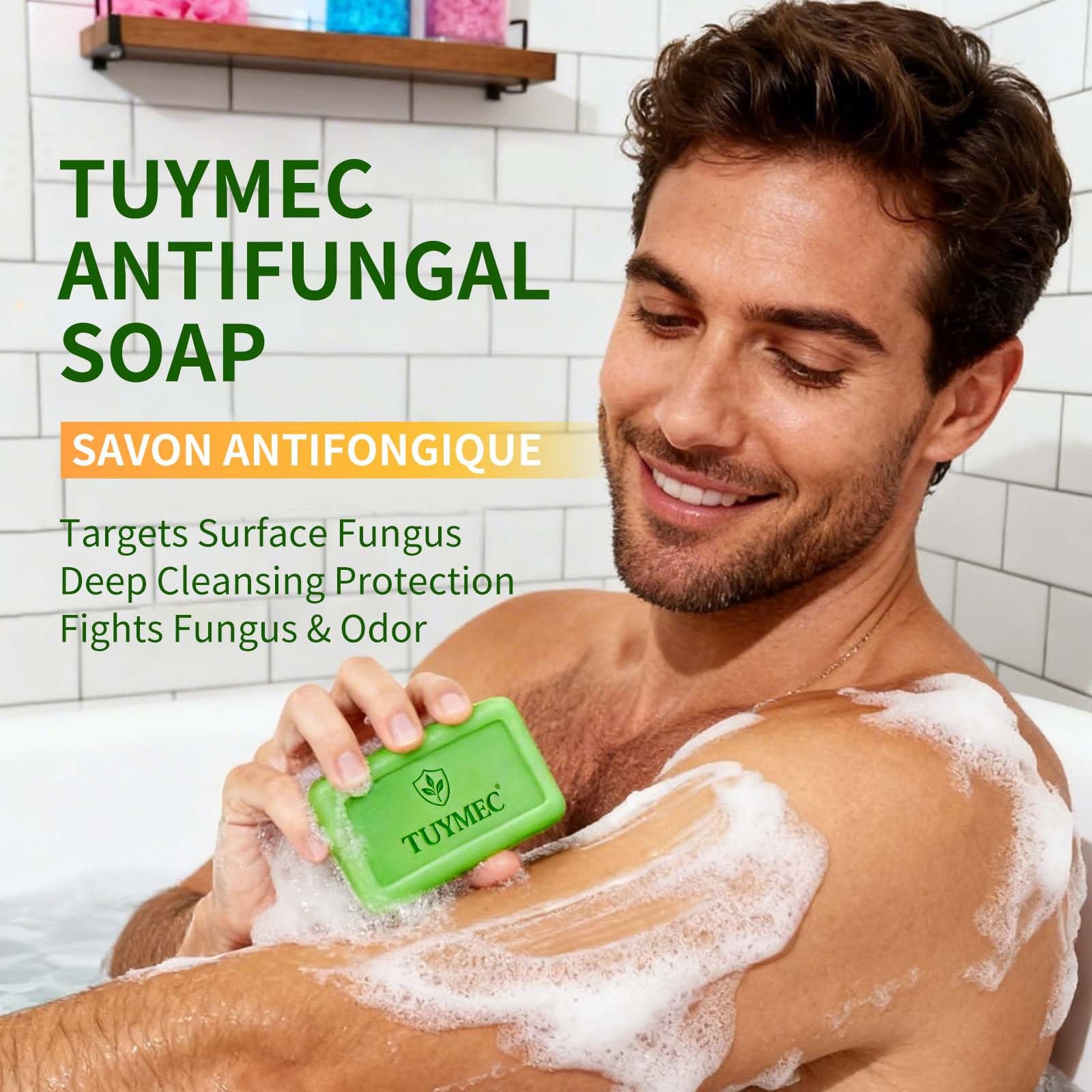 Antifungal Bar Soap Skin Fungus Treatment for Athlete’s Foot, Jock Itch & Ri…