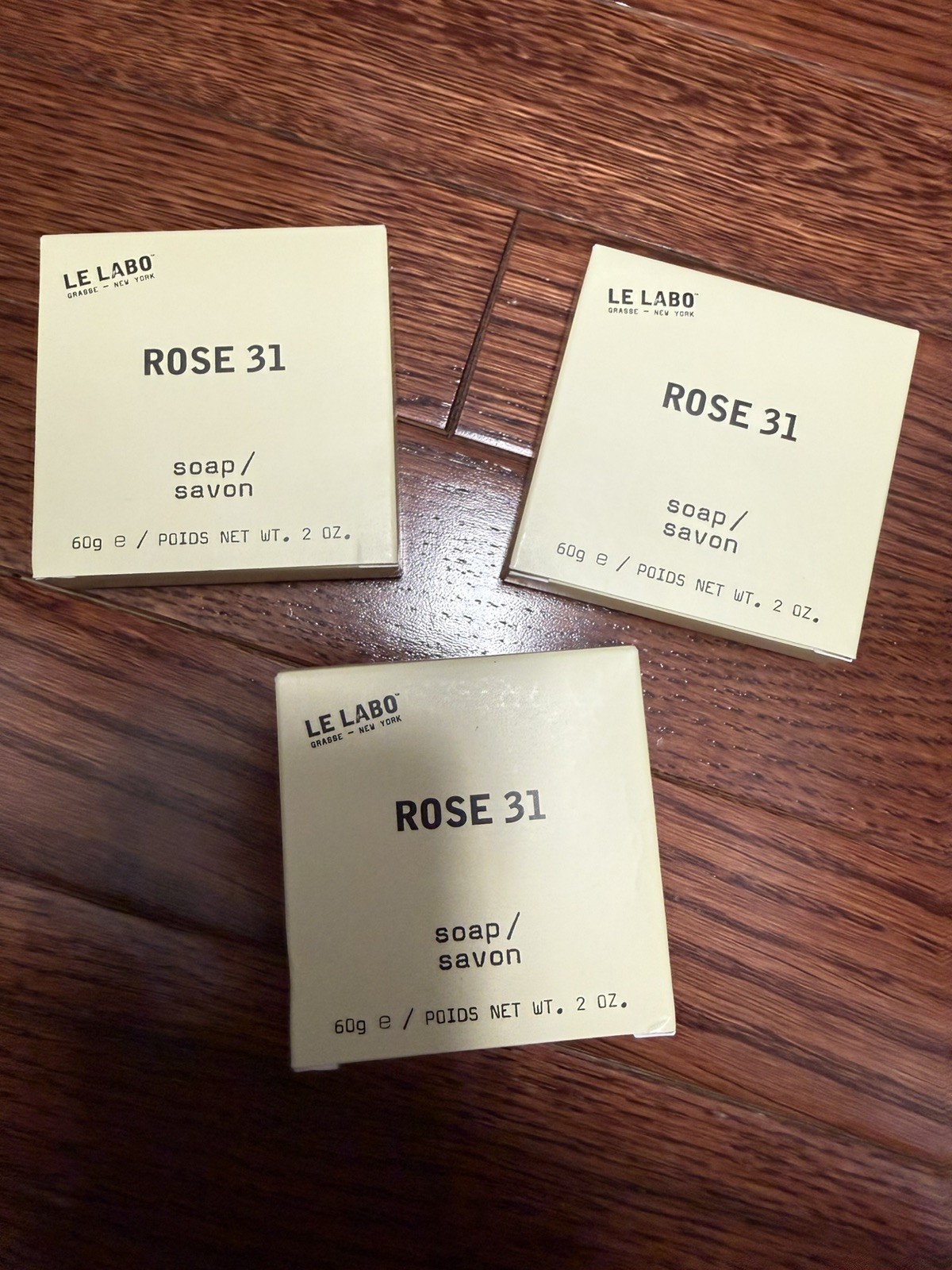 3 PACK – Le Labo Rose 31 Bar Soap 2oz/60g Set