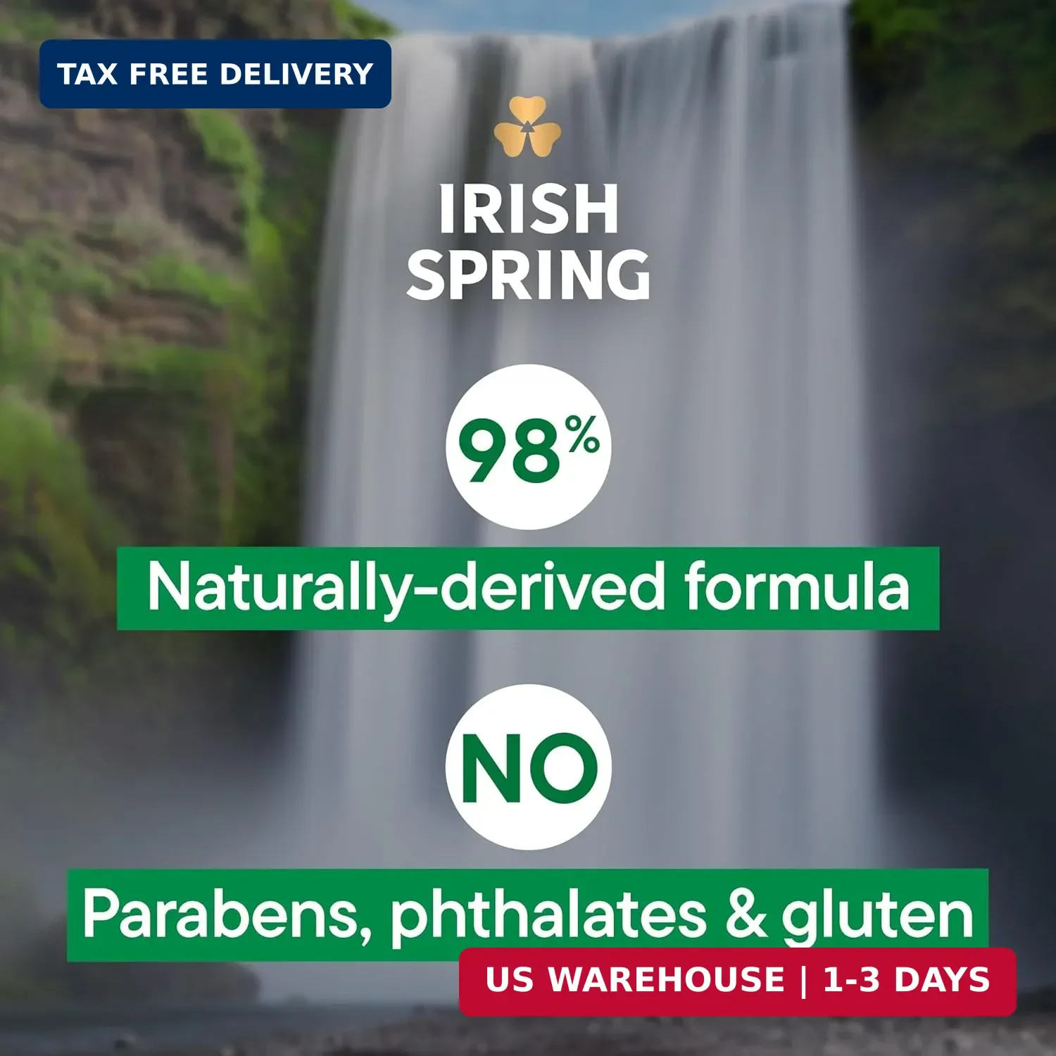 Irish Spring Bar Soap for Men, Original Clean, Smell Fresh and Clean for 12 Hour