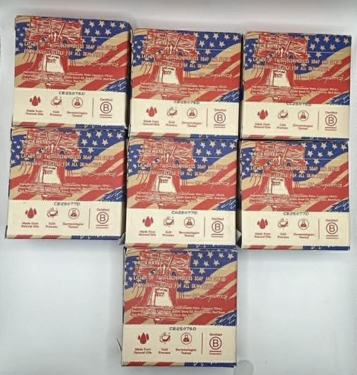 7PK Dr. Squatch Freedom Fresh Men’s Natural Soap Bar ~ 5 OZ EA ~ FAST SHIP ~READ