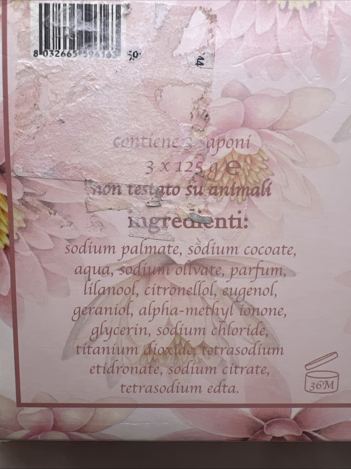 Saponificio Artigianale Fiorentino Soap Water Lily Blossom 3x 4.40oz Italy