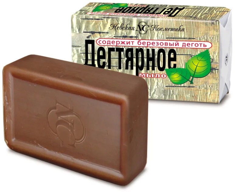 Tar soap. 12 x 140g. Degtayrnoe.Birch tar soap.Nevsk cosmetic.Nevskaya cosmetika