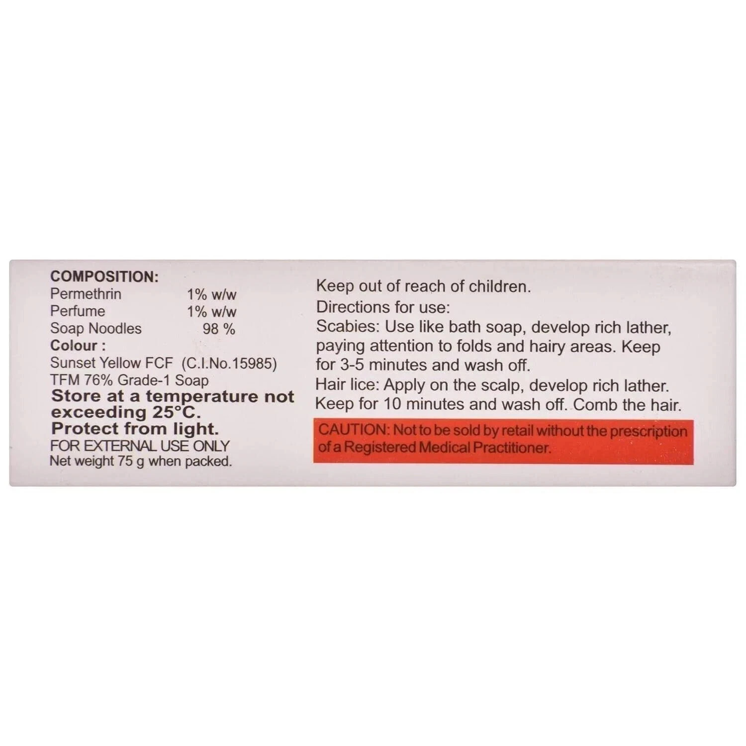 Permed Soap – Permethrin Soap – Aantiparasitic medication Soap -75GM AE