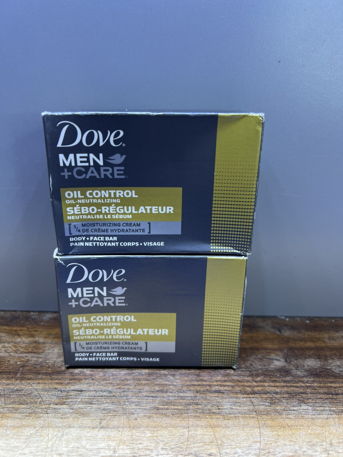 Dove Men + Care Body & Face Bar Soap Oil Control 4oz Lot of 2 Bars