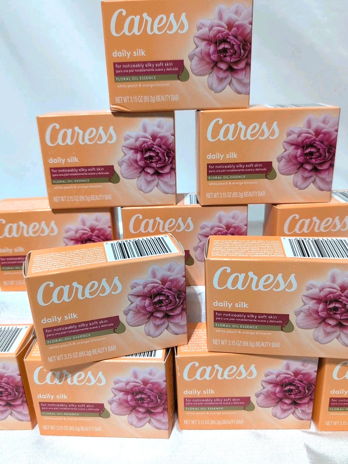 Caress Bar Soap Original Formula Daily Silk Floral Oil Essence 12 Bars