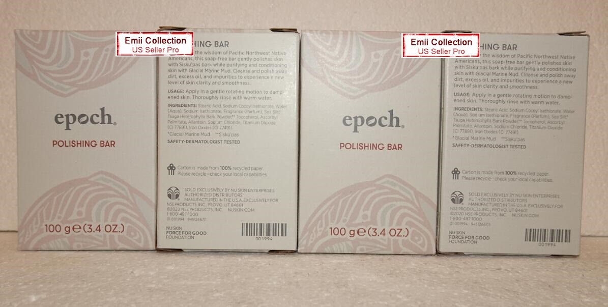 Nu Skin Nuskin Epoch Polishing Bar Soap 3.4oz 100g Sealed (4 Soaps)