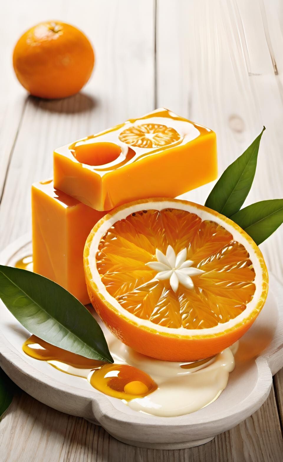 Orange Handmade Organic Soap Bar Natural Oil Wonderful Scent Premium Body Spa