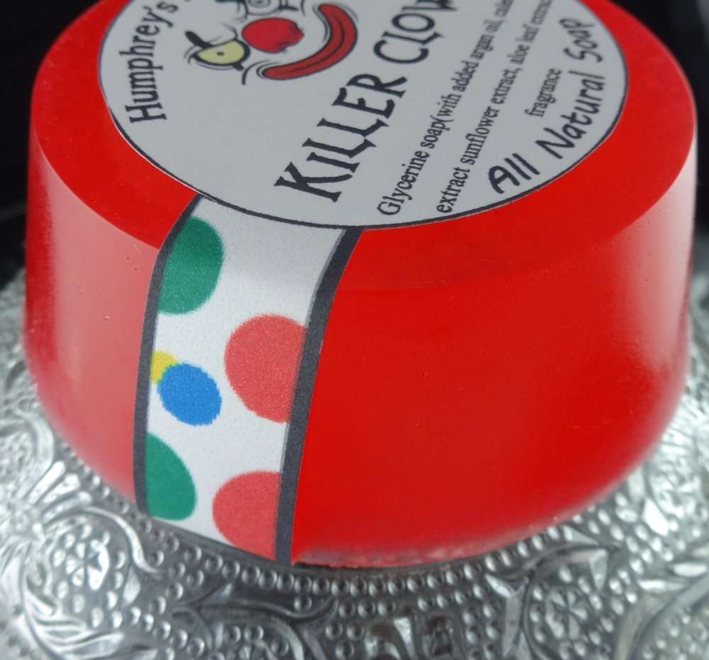 KILLER CLOWN Cotton Candy Scent Shave Soap Round Glycerin Womens Horror Sweet