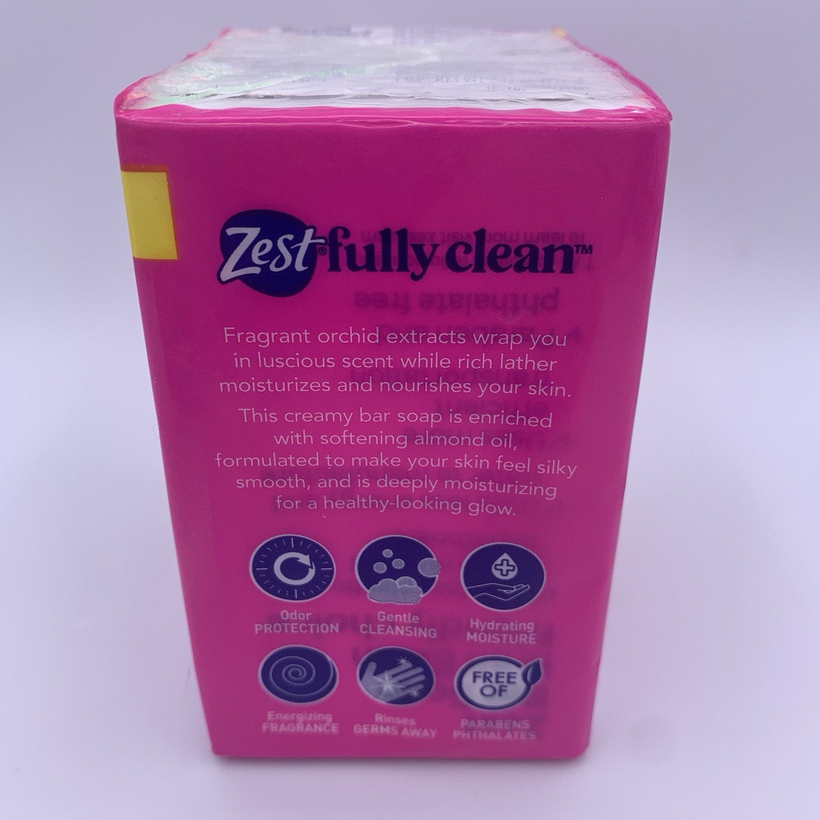 Zest Indulgence Moisturizing Bar Soap Lush Orchid & Almond Oil 2 Bars 4.12oz