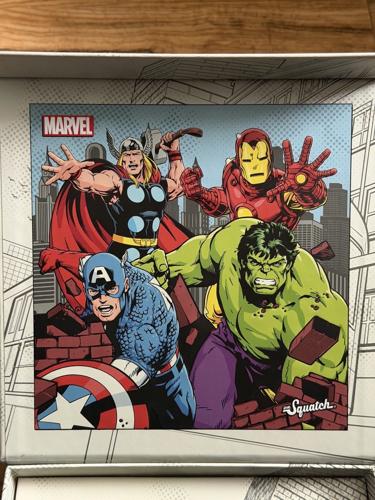 Dr Squatch Soap Marvel Avenger Box Hulk Capt America Iron Man Thor – Set of 4