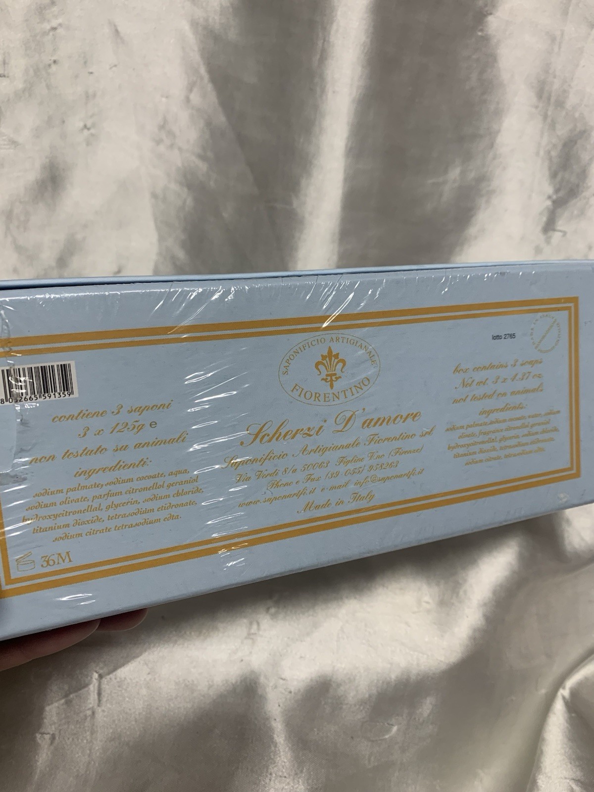 SAPONIFICIO ARTIGIANALE FIORENTINO 3 Angel Cherub Boxed Soaps Made In Italy